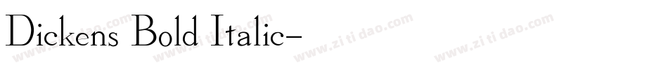 Dickens Bold Italic字体转换